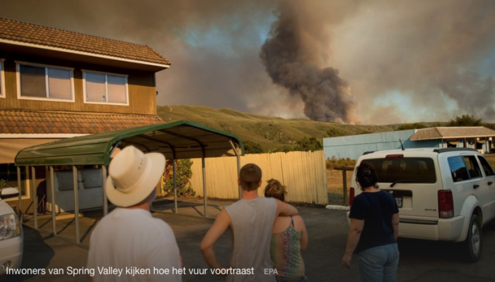 Bosbranden Californië houden niet op